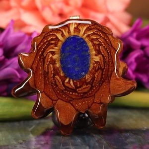 Third Eye Pinecone with Crushed Lapis Lazuli